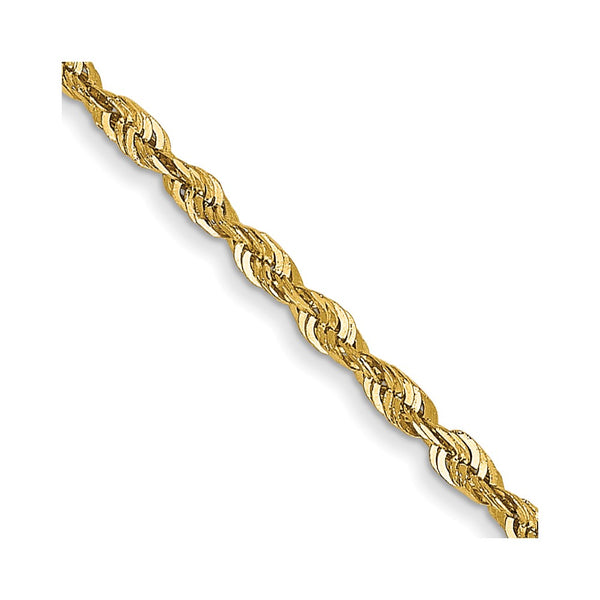 14K Gold 30-Inch 1.5mm Diamond-Cut Rope Chain