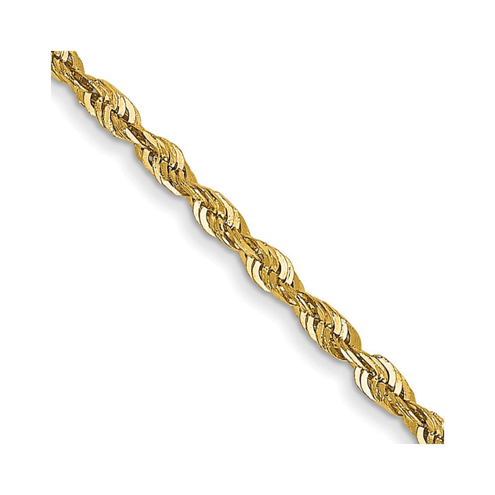 High-Quality 14K Gold 30-Inch 1.5mm Diamond-Cut Rope Chain - Stylish Value!-1