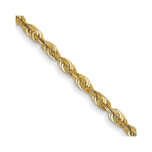 Exclusive 14K Gold 18-Inch 1.5mm Ultra Diamond-Cut Rope Chain - Stylish Value!