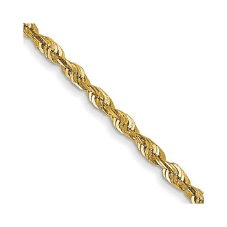 Shop 14K Gold 22-Inch 1.5mm Ultra Diamond-Cut Rope Chain - Stylish Luxury!