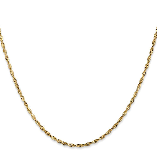 Shop Exclusive 14K Gold 1.8mm Diamond-Cut Rope Chain - 16-Inch Luxury Jewelry