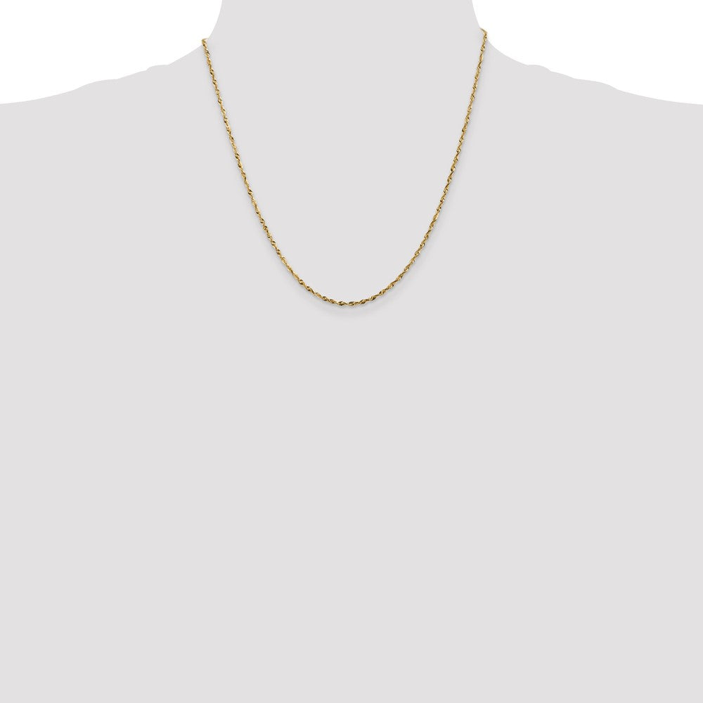 Shop 14K Gold 20-Inch Diamond-Cut Rope Chain, 1.8mm - Stylish & Affordable