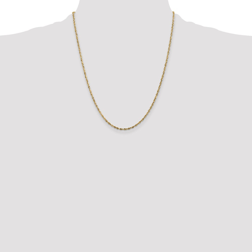 Buy 14K Gold 22-Inch 1.8mm Luxury Ultra Diamond-Cut Rope Chain