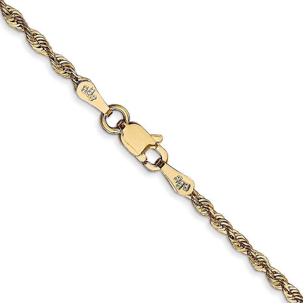 High-Quality 14K Gold 16-Inch 2mm Ultra Diamond-Cut Rope Chain - Stylish Value!