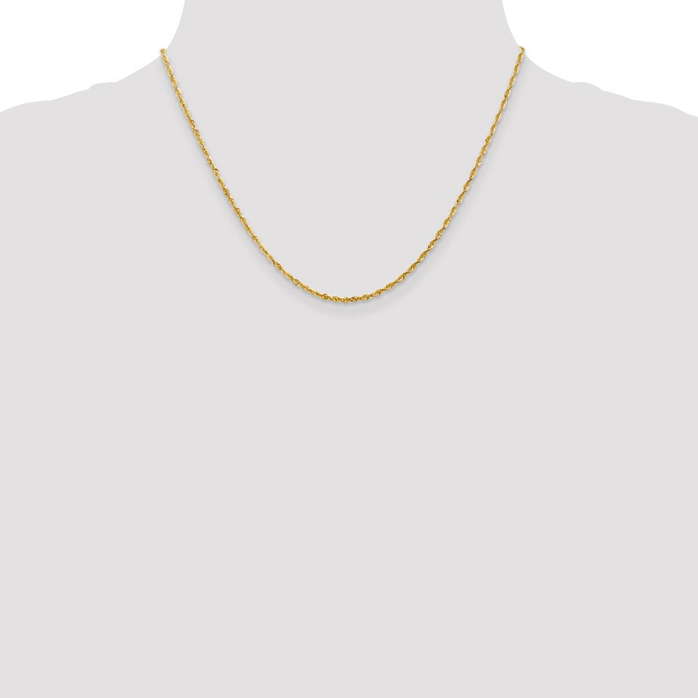 Buy 14K Gold 18-Inch 2mm Ultra Diamond-Cut Rope Chain - Stylish Lobster Clasp