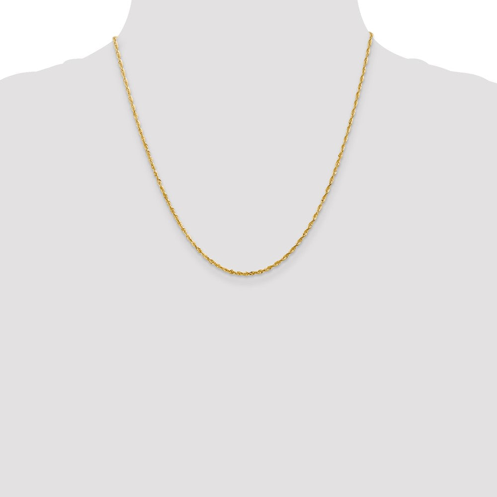 Exclusive 14K Gold 20-Inch 2mm Diamond-Cut Rope Chain - Stylish & Affordable