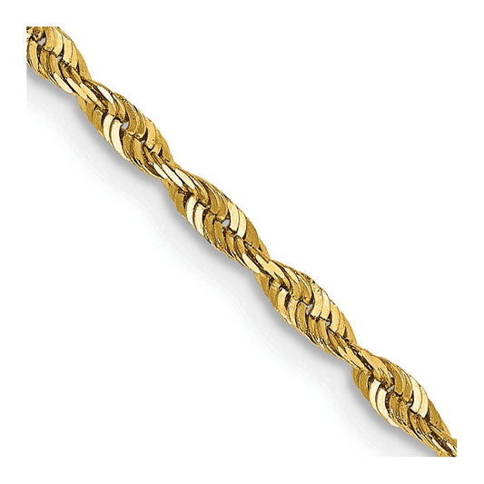 Shop 14K Gold 22-Inch 2mm Ultra Diamond-Cut Rope Chain - Stylish Luxury!