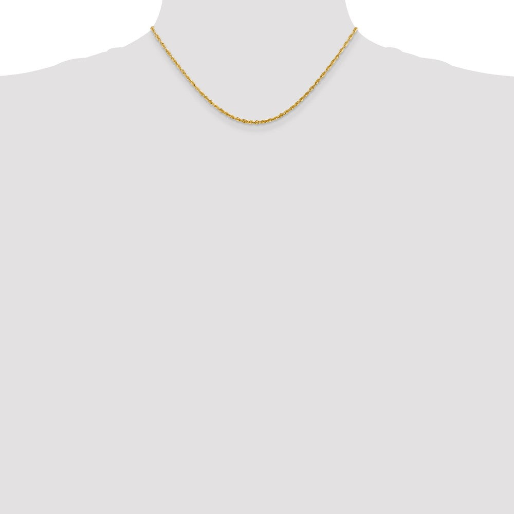 Shop Stylish 14K Gold 16-Inch 2.25mm Ultra Diamond-Cut Rope Chain Necklace