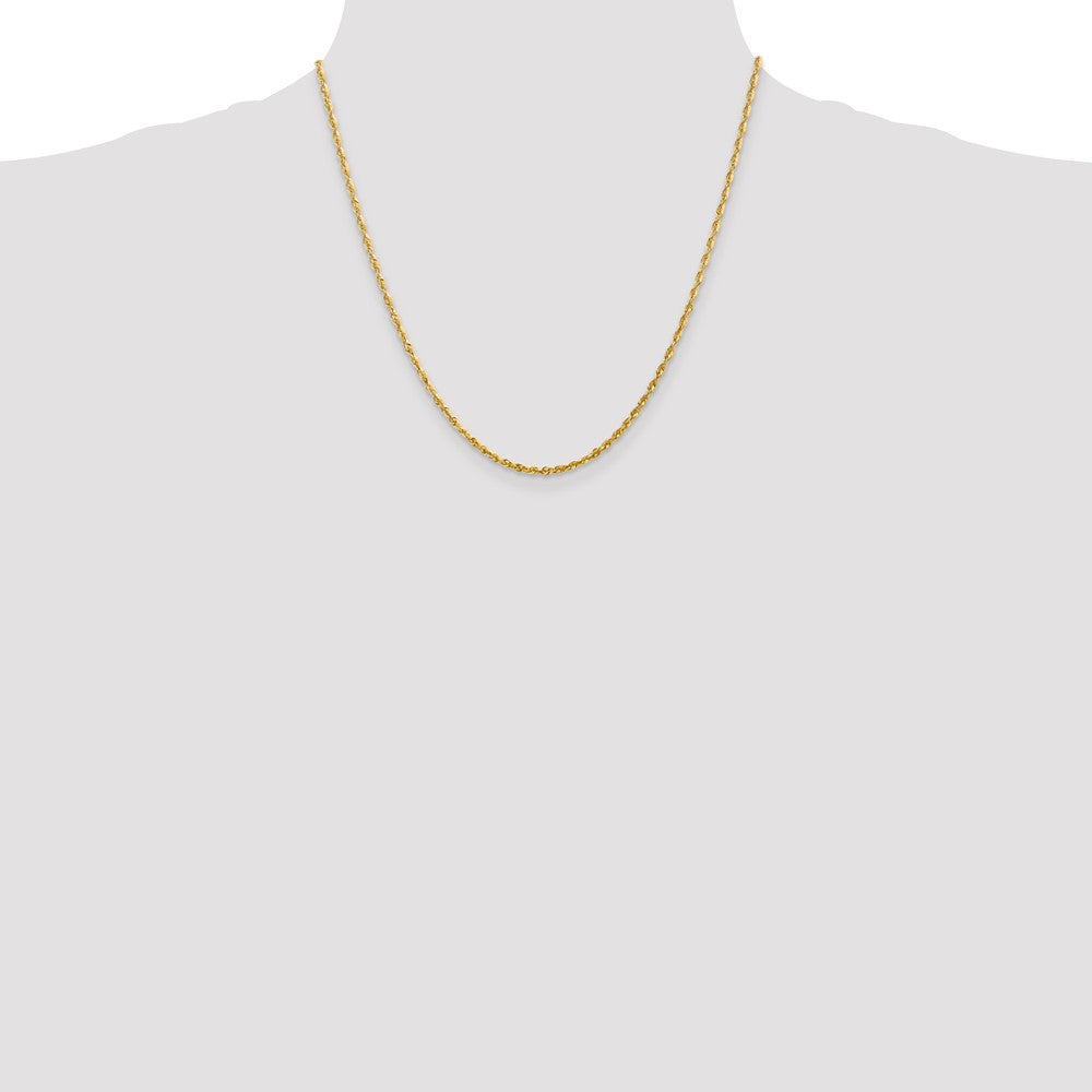 Buy 14K Gold 20-Inch 2.25mm Ultra Diamond-Cut Rope Chain - Stylish & Affordable