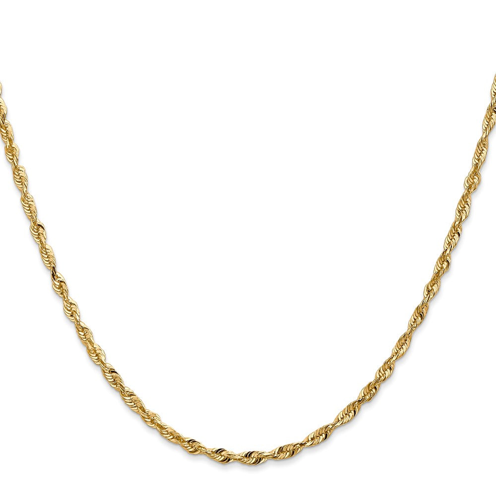 Shop 24-Inch 14K Gold Diamond-Cut Rope Chain - Stylish 2.5mm, Affordable Luxury!