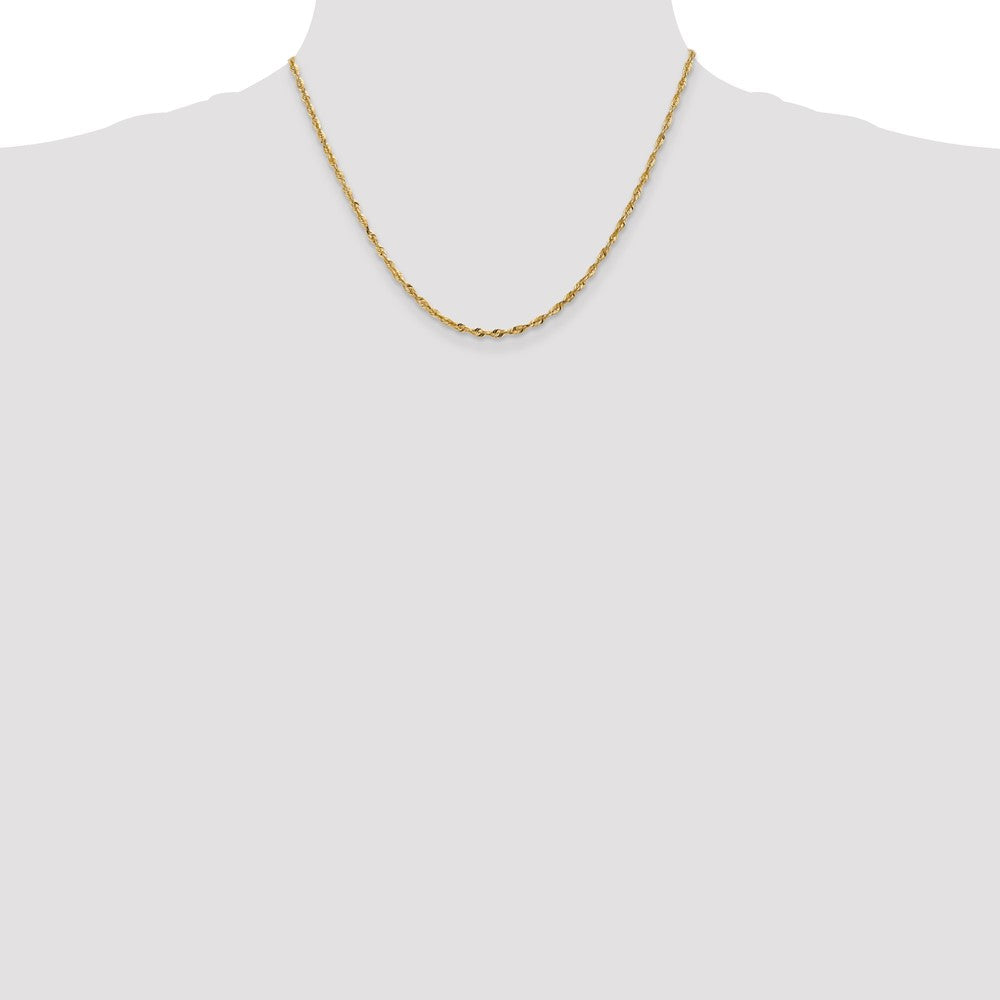 Shop Luxury 14K Gold 18-Inch 2.5mm Ultra Diamond-Cut Rope Chain
