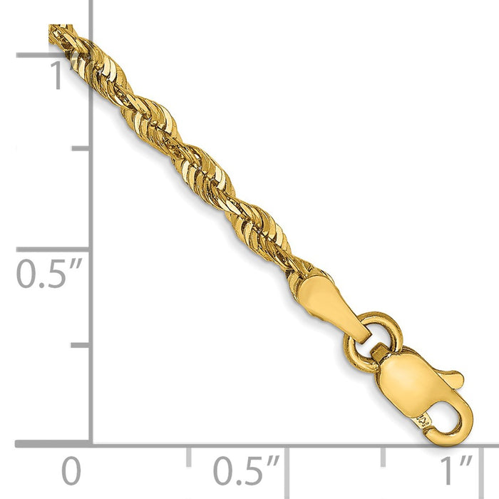 Buy Exclusive 14K Gold 9-Inch 2.5mm Ultra Diamond-Cut Rope Anklet-3