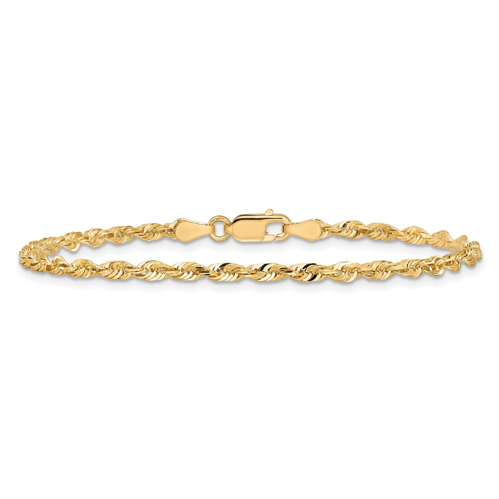 Exclusive 14K Gold 8-Inch Ultra Diamond-Cut Rope Chain - Stylish & Durable