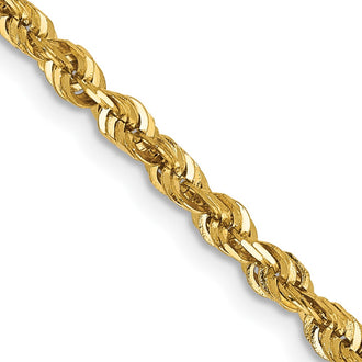 Shop 14K Gold 18-Inch Diamond-Cut Rope Chain - Stylish 2.75mm Design