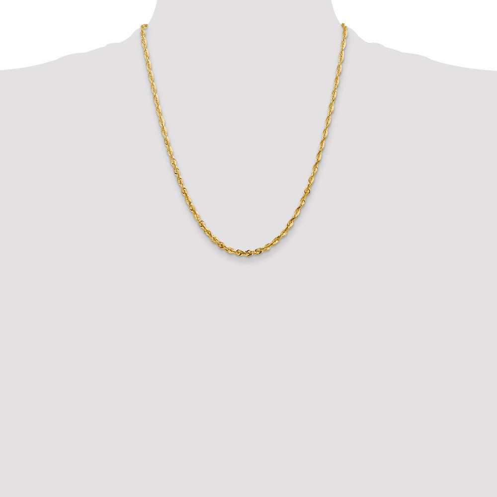 Shop Stylish 22-Inch 4mm 14K Gold Ultra Diamond-Cut Rope Chain - Luxury Value!
