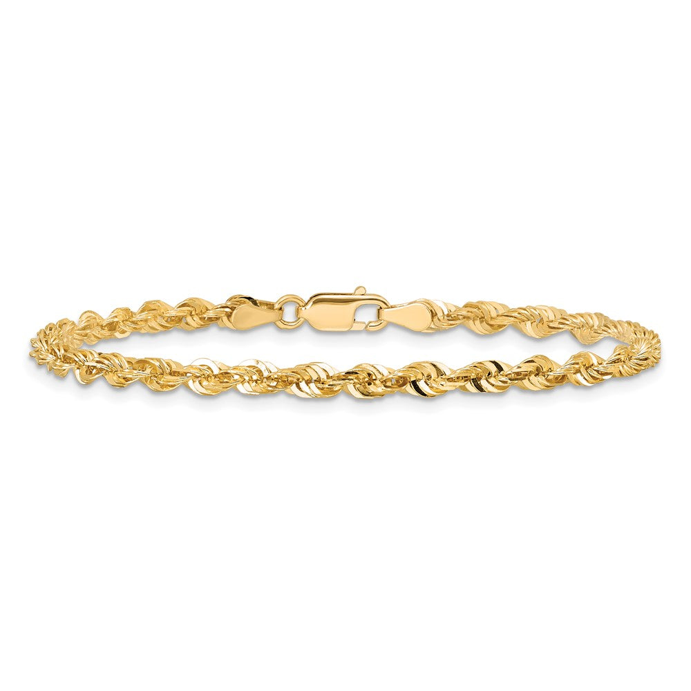 Buy Stylish 14K Gold 7-Inch Ultra Diamond-Cut Rope Chain - 4mm, Luxury Design