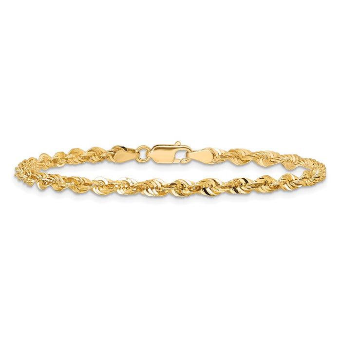 Buy Stylish 14K Gold 7-Inch Ultra Diamond-Cut Rope Chain - 4mm, Luxury Design-4