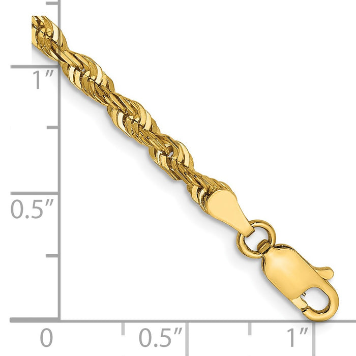 Buy Stylish 14K Gold 7-Inch Ultra Diamond-Cut Rope Chain - 4mm, Luxury Design-3