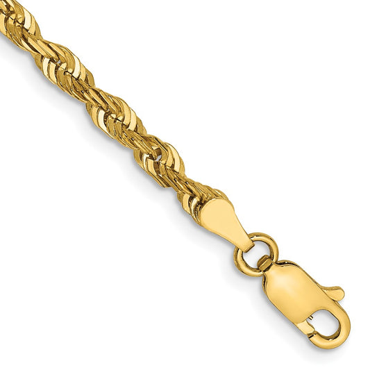 Buy Stylish 14K Gold 7-Inch Ultra Diamond-Cut Rope Chain - 4mm, Luxury Design