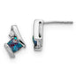 Shop Stylish 10k Created Alexandrite & Diamond Earrings - Affordable Luxury-1
