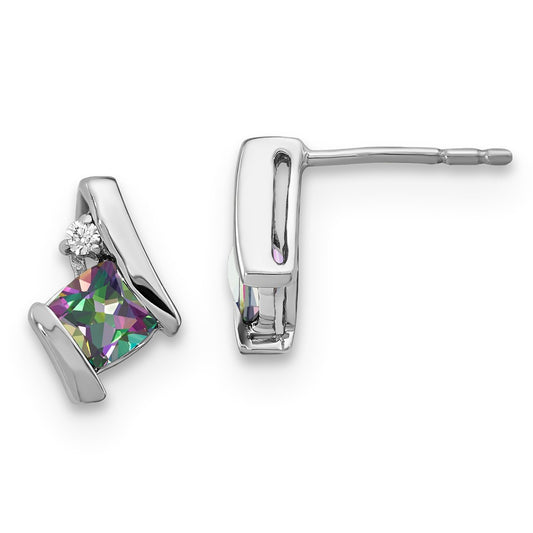 High-Quality Mystiv Fire & Diamond SS Earrings - Stylish Luxury at Great Price