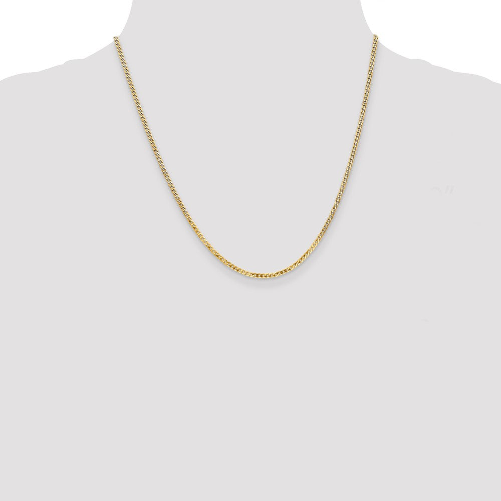 Shop Stylish 14K Gold 20-Inch Flat Beveled Curb Chain - 2.2mm Lobster Clasp