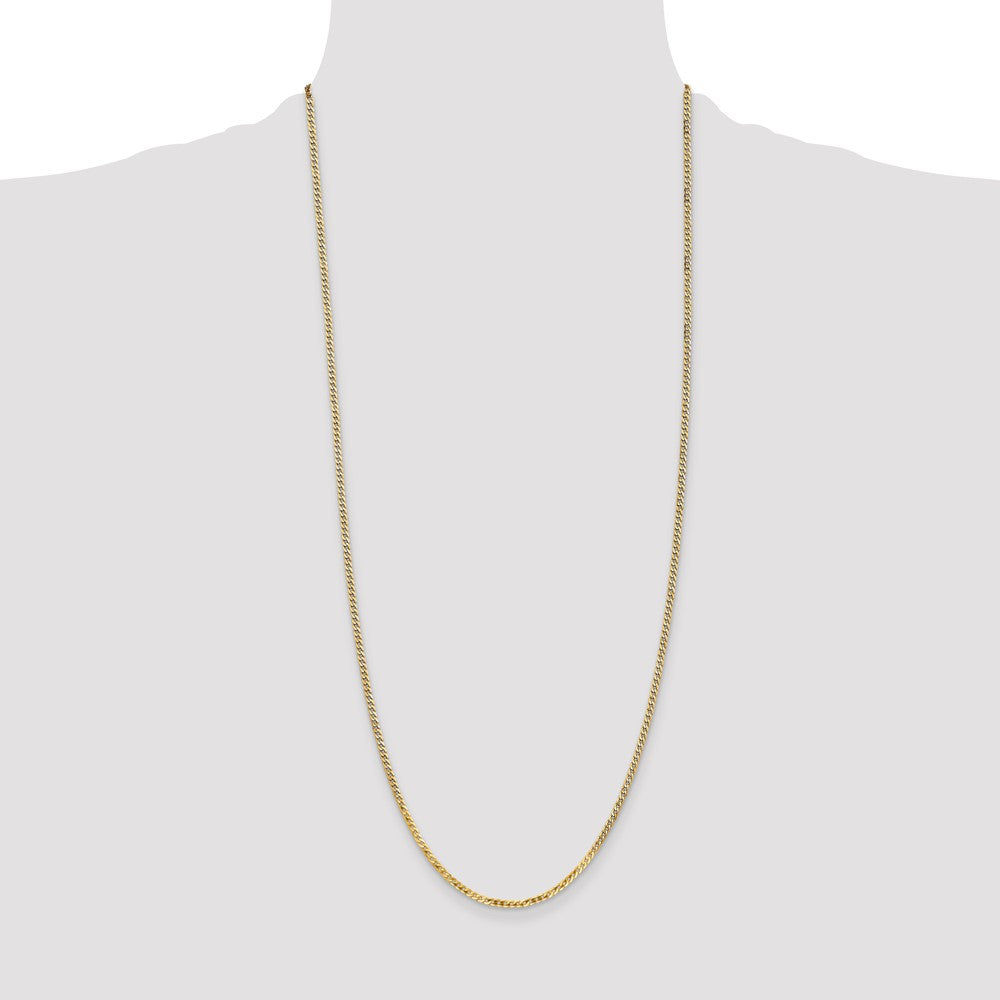 Shop Affordable 14K Gold 30-Inch 2.2mm Flat Beveled Curb Chain - Stylish Design!