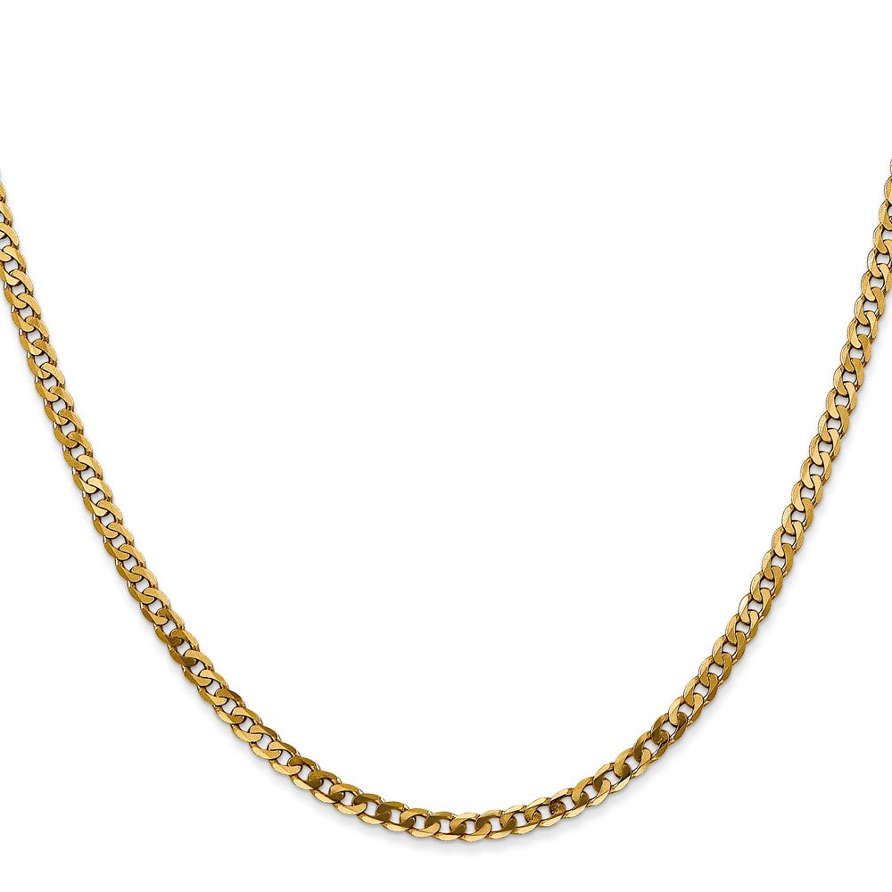 Exclusive 14K Gold 30-Inch 2.9mm Flat Beveled Curb Chain - Stylish Value!