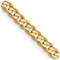 Buy 14K Gold 26-Inch 2.9mm Flat Beveled Curb Chain - Stylish Lobster Clasp-7