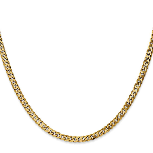 Buy Stylish 14K Gold 28-Inch 3.9mm Beveled Curb Chain - Luxury Accessory