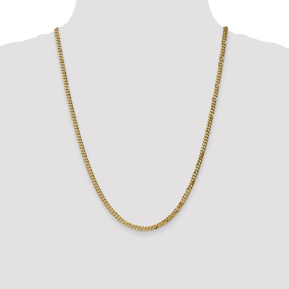 Exclusive 14K Gold 24-Inch 3.9mm Flat Beveled Curb Chain - Stylish Value!