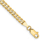 Shop 14K Gold 9-Inch Flat Beveled Curb Chain - Stylish 3.9mm Lobster Clasp-5
