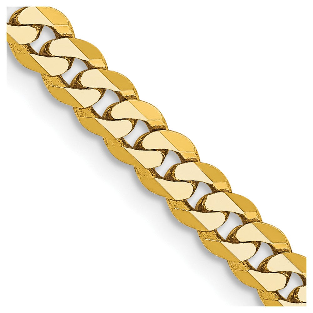 Exclusive 14K Gold 24-Inch 3.9mm Flat Beveled Curb Chain - Stylish Value!