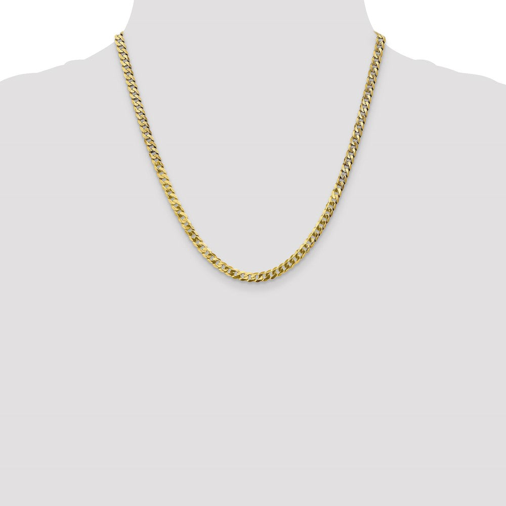 Buy Exclusive 14K Gold 20-Inch 4.75mm Flat Beveled Curb Chain - Stylish Value