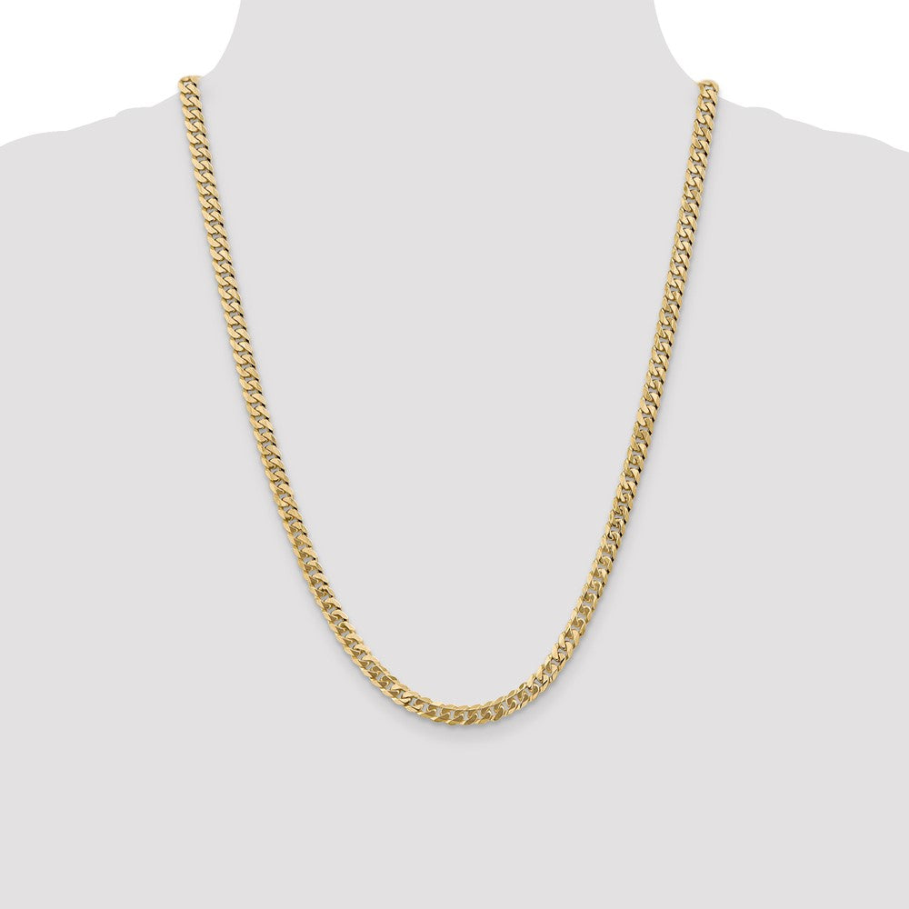 High-Quality 14K Gold 24-Inch 5.75mm Curb Chain - Stylish Lobster Clasp