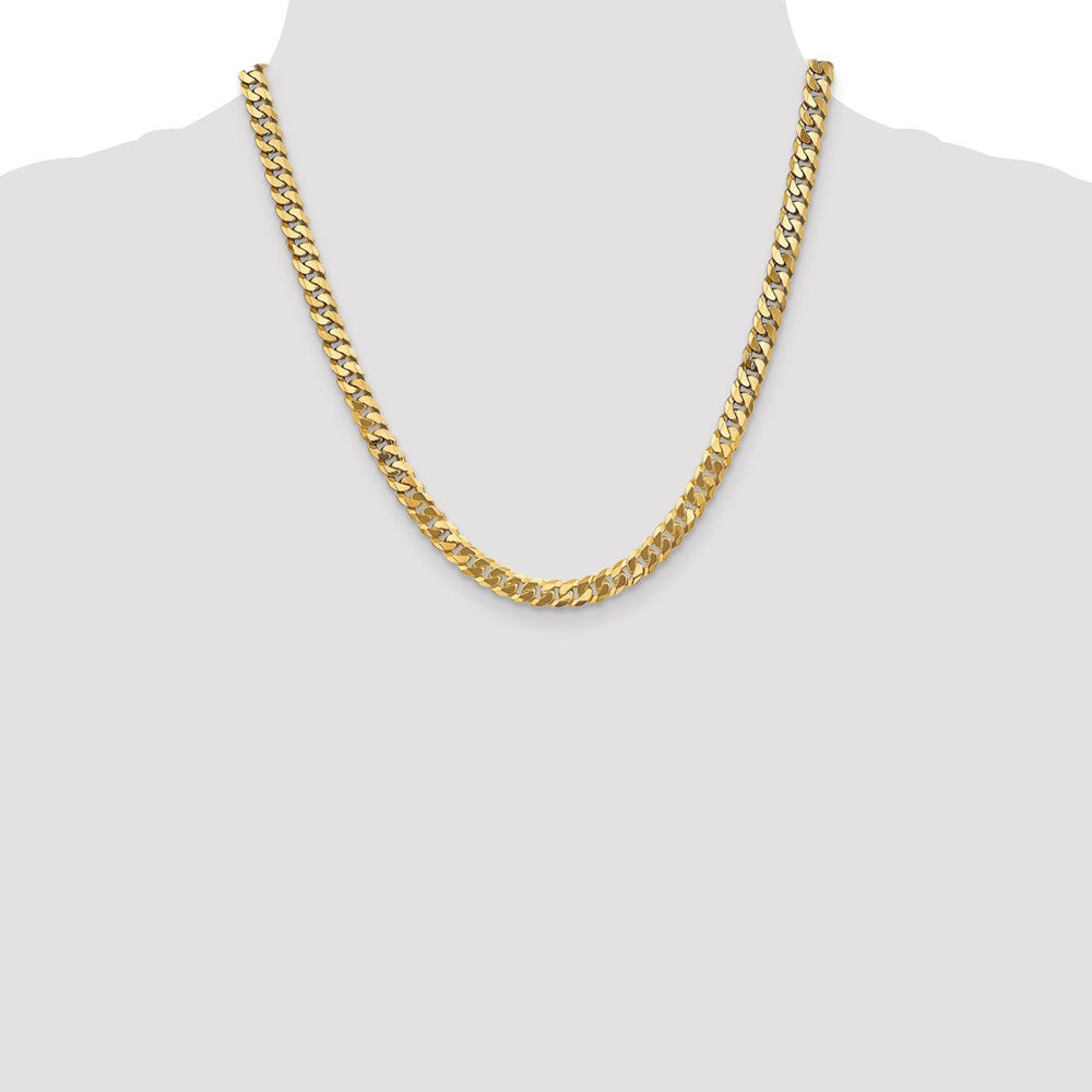 Shop 14K Gold 20-Inch 6.25mm Curb Chain - Stylish & Affordable Luxury Piece!