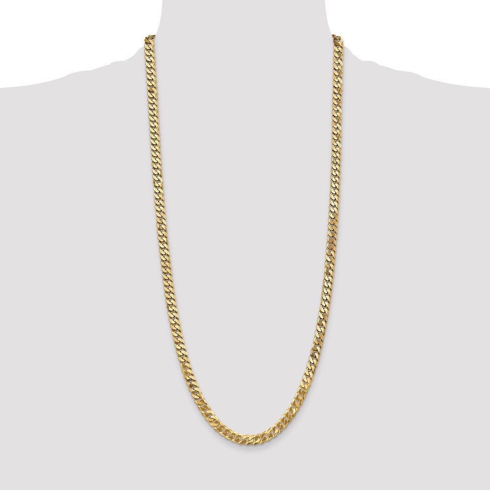 High-Quality 14K Gold 30-Inch 6.25mm Curb Chain - Stylish & Affordable Luxury