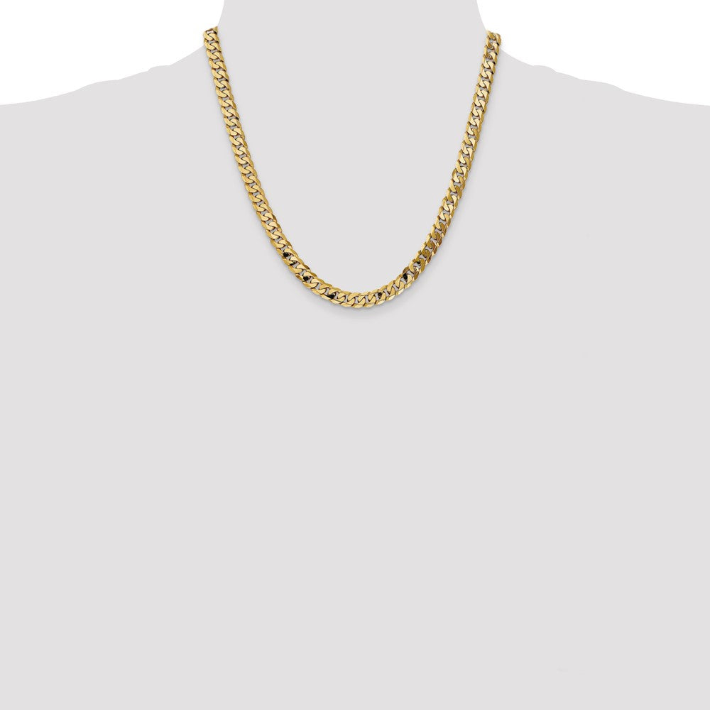 High-Quality 14K Gold 20-Inch 7.25mm Curb Chain - Stylish & Durable Design