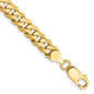 Shop Stylish 14K Gold 7-Inch Flat Beveled Curb Bracelet - 7.25mm Width-7