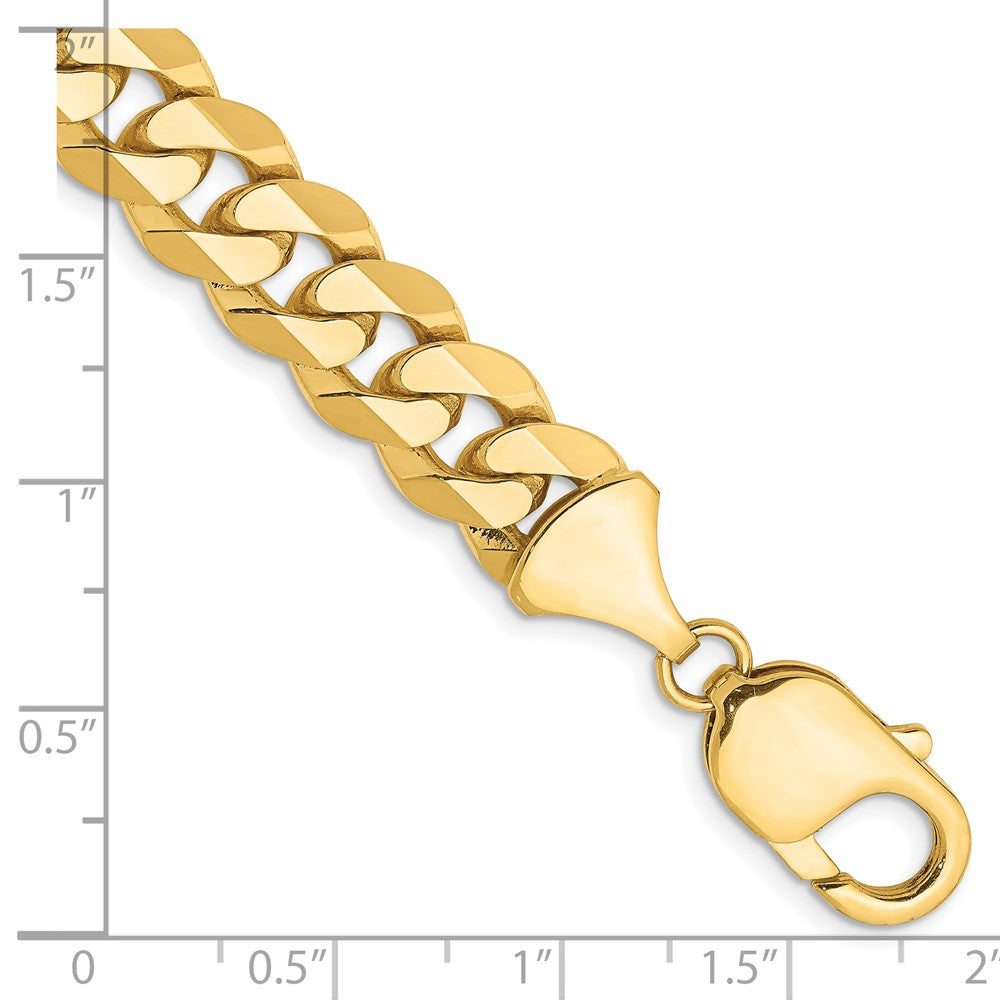 Shop Exclusive 14K Gold 8.5-Inch Flat Beveled Curb Bracelet - Stylish 9.5mm Links