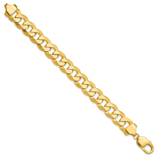 Exclusive 14K Gold 12mm Flat Beveled Curb Chain - Affordable Luxury Jewelry