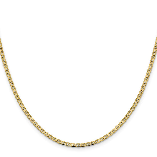 Exclusive 14K Gold 18-Inch 2.4mm Concave Anchor Chain - Stylish & Affordable!