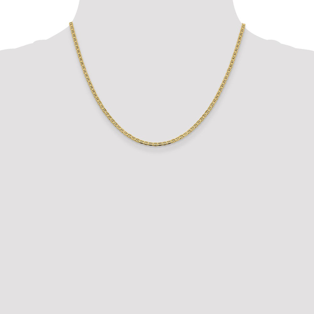 Exclusive 14K Gold 18-Inch 2.4mm Concave Anchor Chain - Stylish & Affordable!