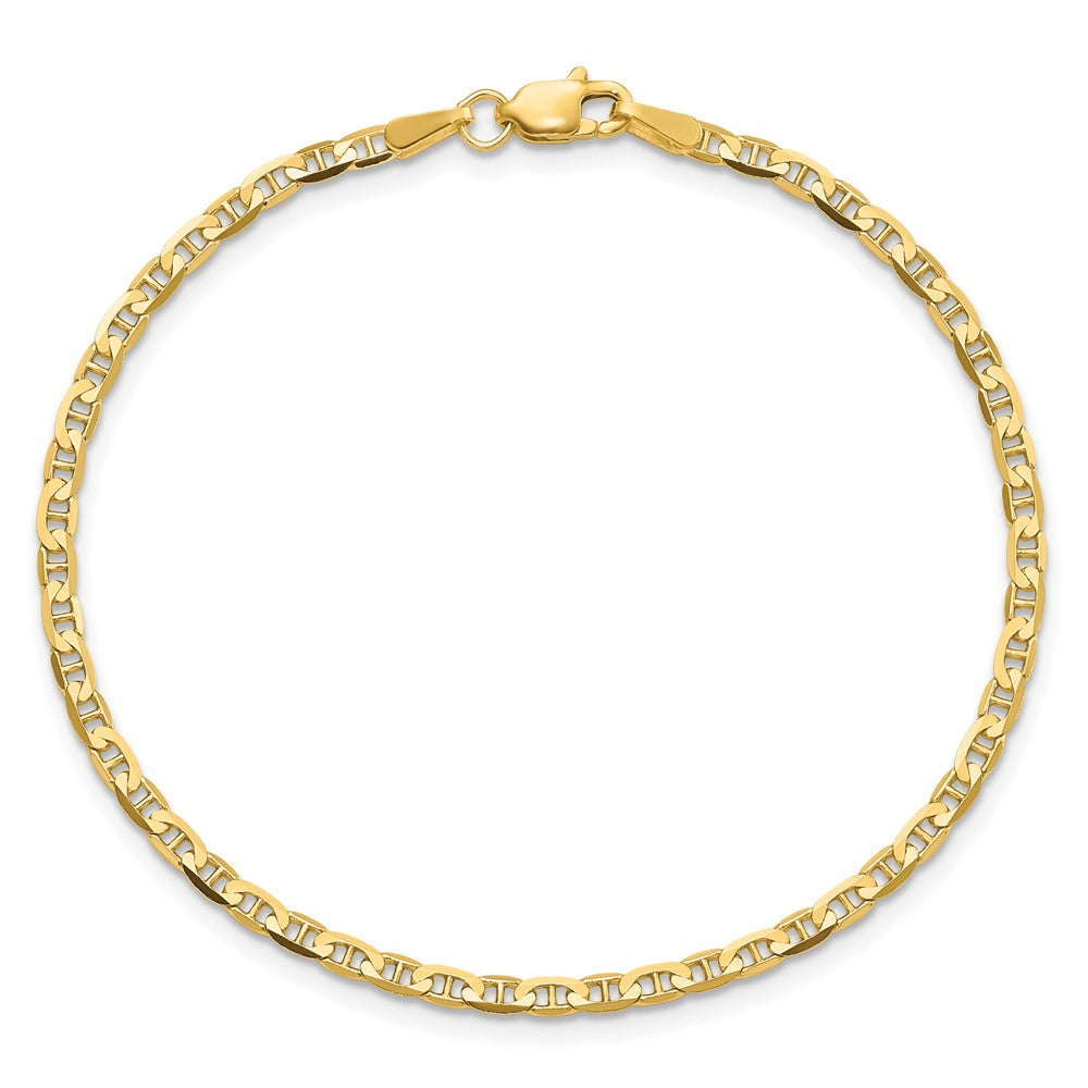 Shop Stylish 14K Gold 10-Inch 2.4mm Concave Anchor Chain - Luxury Value