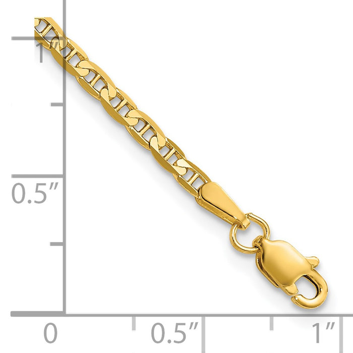 Shop Stylish 14K Gold 9-Inch 2.4mm Concave Anchor Chain - Luxury Accessory-4