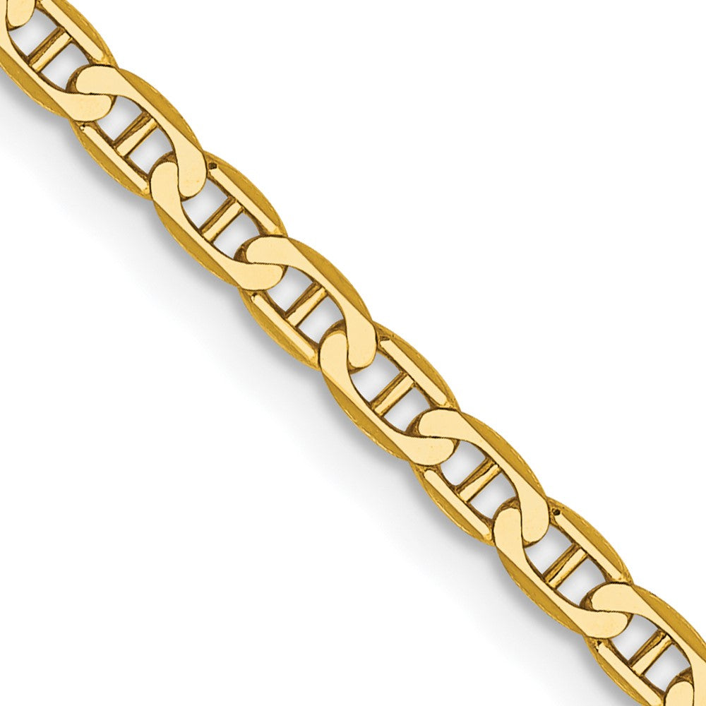 High-Quality 14K Gold 20-Inch 2.4mm Concave Anchor Chain - Affordable Luxury!