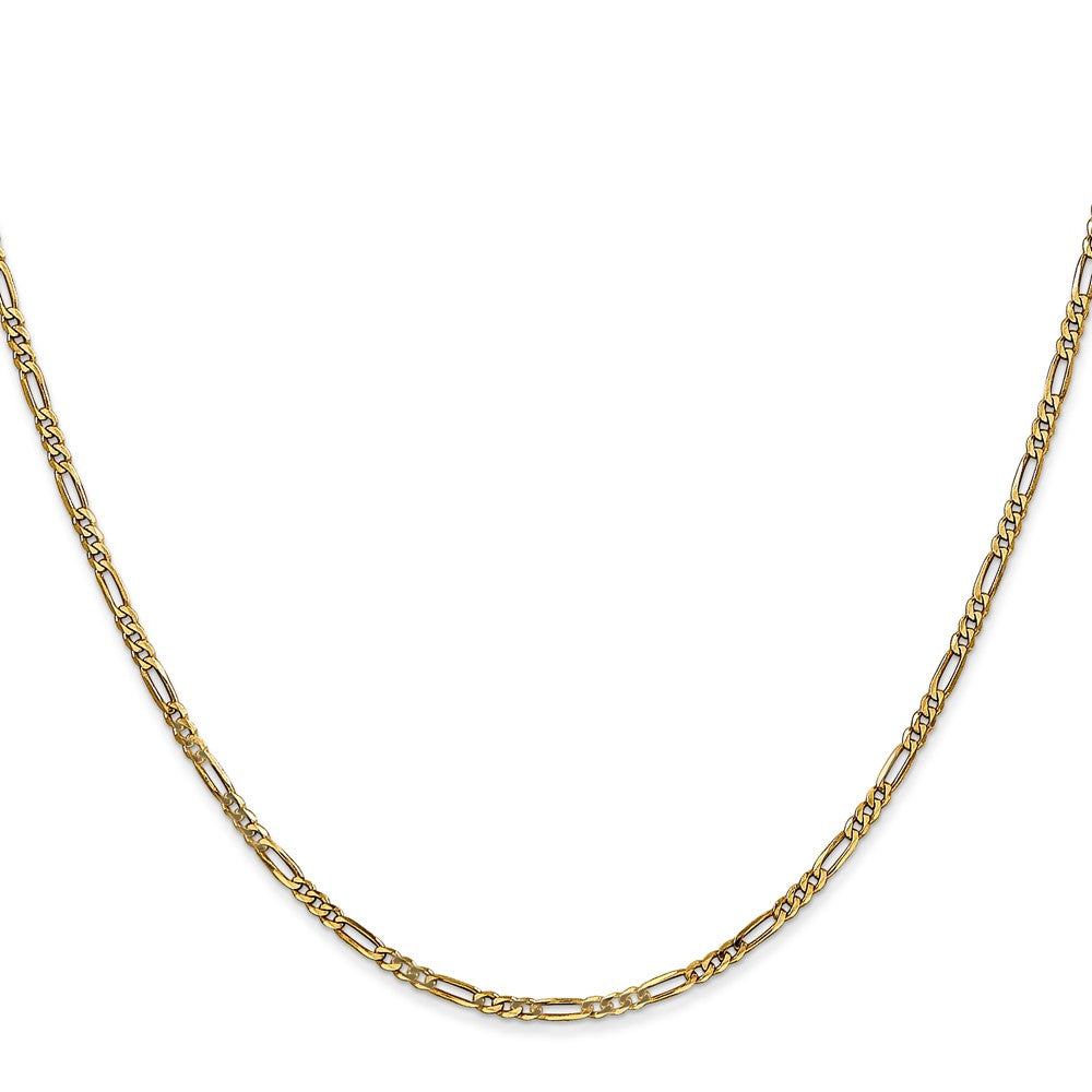 Exclusive 14K Gold 24-Inch Flat Figaro Chain - Stylish 1.8mm Design