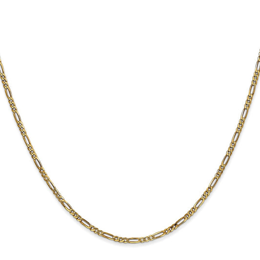 Shop 14K Gold 18-Inch Flat Figaro Chain, 1.8mm - Stylish & Affordable Luxury!