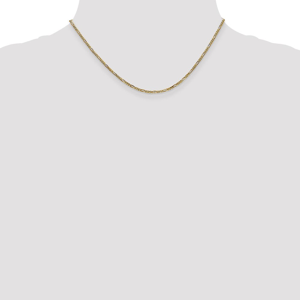 Buy Stylish 14K Gold 16-Inch Flat Figaro Chain - .85mm, Affordable Luxury!