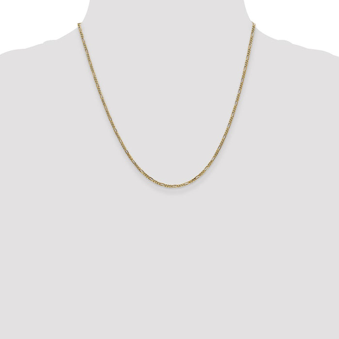 Shop Stylish 14K Gold Flat Figaro Chain, 20-Inch, 1.8mm - Luxury Value Piece-4